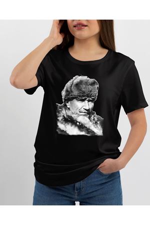 ATATÜRK BASKILI SİYAH TİŞÖRT