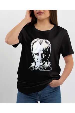 Atatürk Baskılı Bayan Tişört