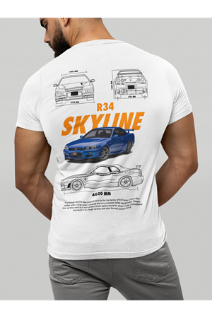 NISSAN GTR SKYLINE R34 DETAIL TSHIRT
