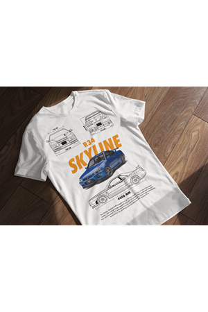 NISSAN GTR SKYLINE R34 DETAIL TSHIRT