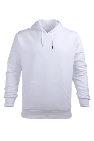Beyaz Kapüşonlu Hoodie