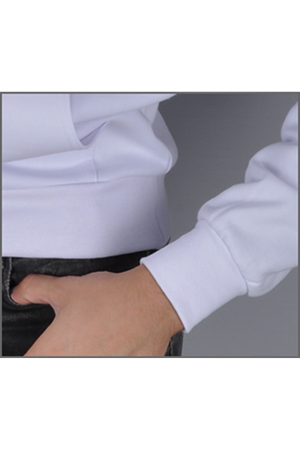 Beyaz Kapüşonlu Hoodie