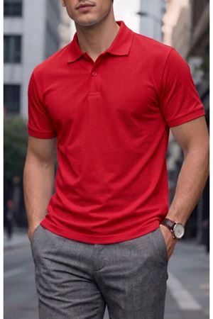 Kırmızı Polo Yaka Tshirt