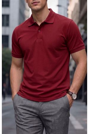 Bordo Polo Yaka Lakos