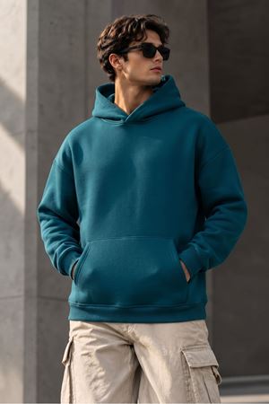 Oversize Unisex Kapüşonlu Sweatshirt 