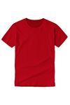 Okul Logolu Basic T-shirt Kırmızı Renk 1.Kalite Tişört 