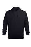 Basic Unisex Siyah Hoodie 