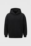 Oversize Unisex Siyah Kapüşonlu Sweatshirt 