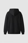 Oversize Unisex Siyah Kapüşonlu Sweatshirt 